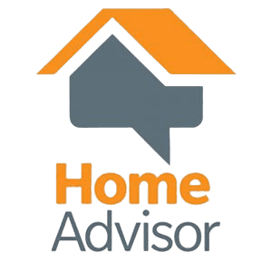 Home Advisor logo with house roof and speech bubble icon